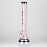 Genie | 18" 7 mm color-tube and clear-bottom beaker water bong [GE3110]