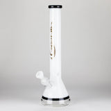 Genie | 18" 7 mm color-tube and clear-bottom beaker water bong [GE3110]