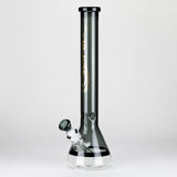 Genie | 18" 7 mm color-tube and clear-bottom beaker water bong [GE3110]