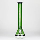 Genie | 18" 7 mm color-tube and clear-bottom beaker water bong [GE3110]