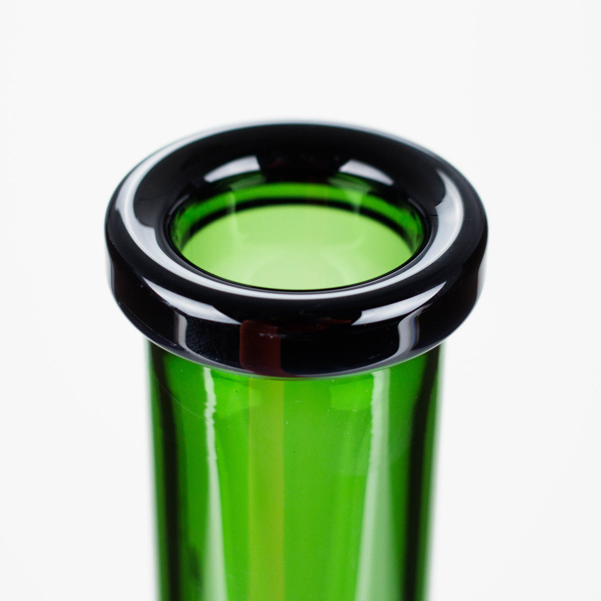 Genie | 18" 7 mm color-tube and clear-bottom beaker water bong [GE3110]