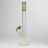 Shine Glassworks | 22 inch 38mm Straight Tube with Latticino mouthpiece and opal [ST 2203] - Made in Canada Glass Bong Smoking Cat Distribution