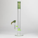 Shine Glassworks | 22 inch 38mm Straight Tube with Latticino mouthpiece and opal [ST 2203] - Made in Canada Glass Bong Smoking Cat Distribution
