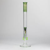 Shine Glassworks | 22 inch 38mm Straight Tube with Latticino mouthpiece and opal [ST 2203] - Made in Canada Glass Bong Smoking Cat Distribution