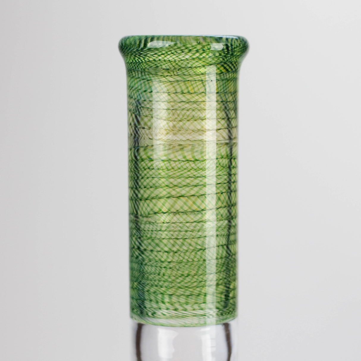 Shine Glassworks | 22 inch 38mm Straight Tube with Latticino mouthpiece and opal [ST 2203] - Made in Canada Glass Bong Smoking Cat Distribution