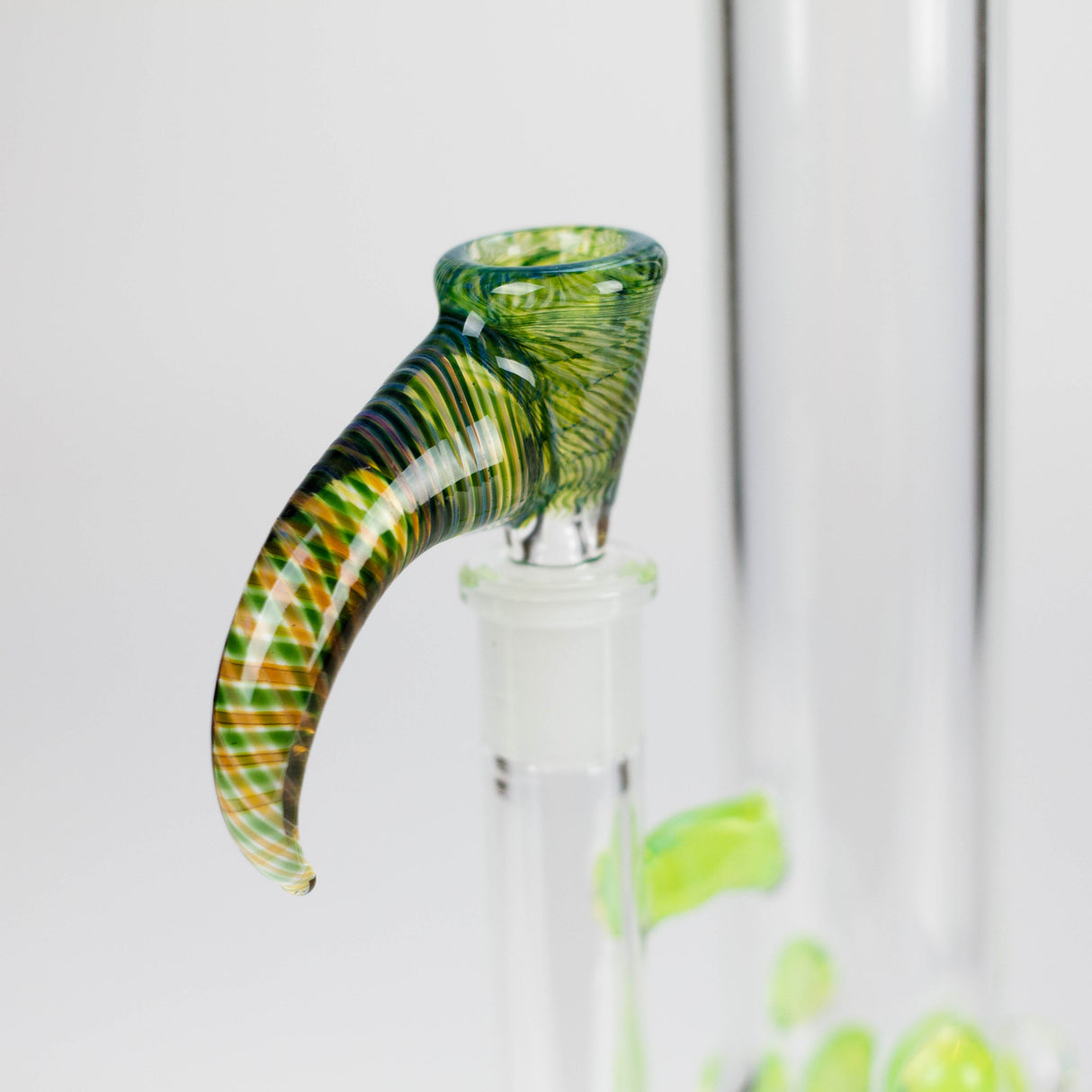 Shine Glassworks | 22 inch 38mm Straight Tube with Latticino mouthpiece and opal [ST 2203] - Made in Canada Glass Bong Smoking Cat Distribution