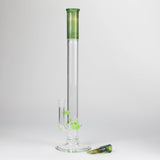Shine Glassworks | 22 inch 38mm Straight Tube with Latticino mouthpiece and opal [ST 2203] - Made in Canada Glass Bong Smoking Cat Distribution