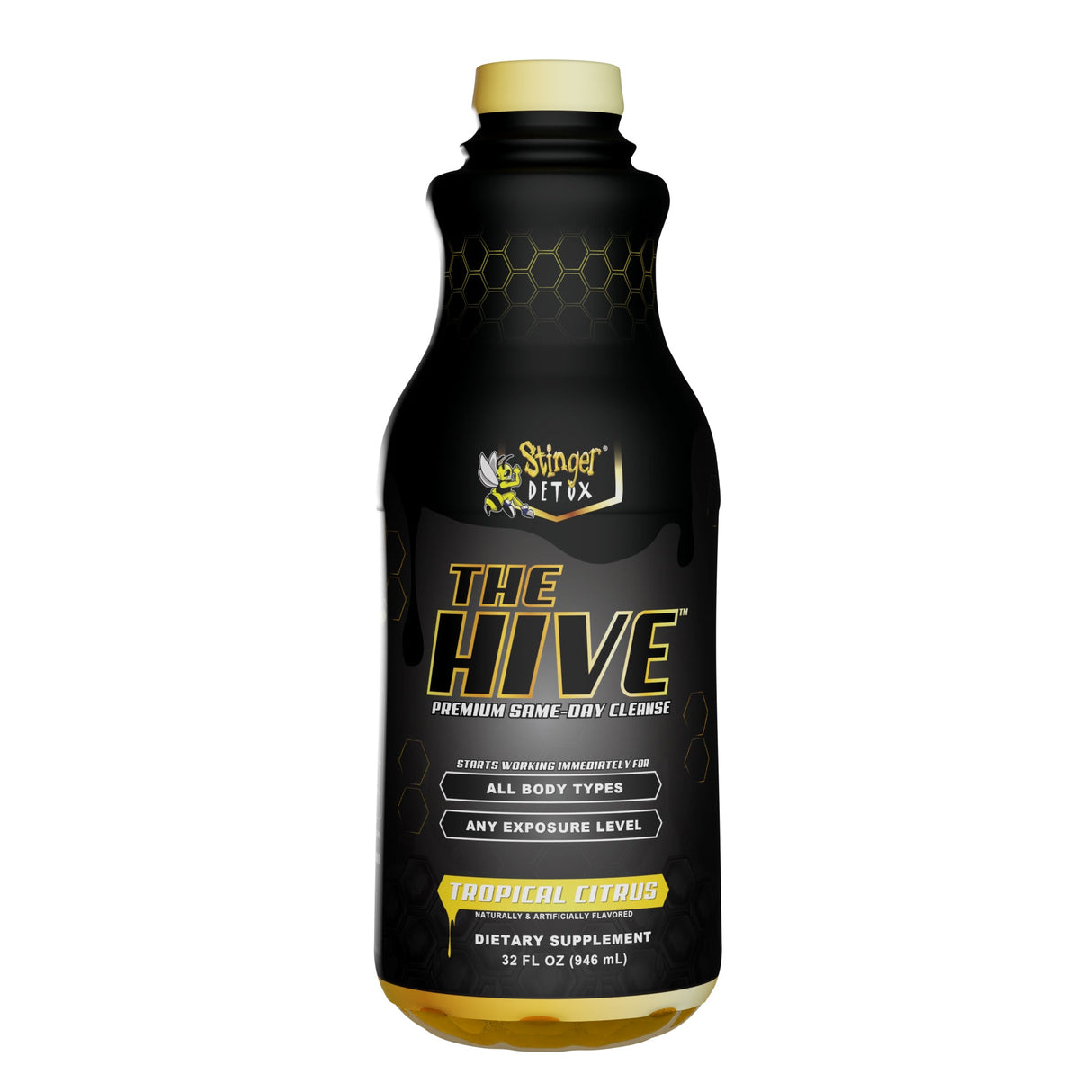 Stinger Detox | The HIVE Premium Same-Day Cleanse - Tropical Citrus Flavor - 32 FL OZ Detox Desert Depot