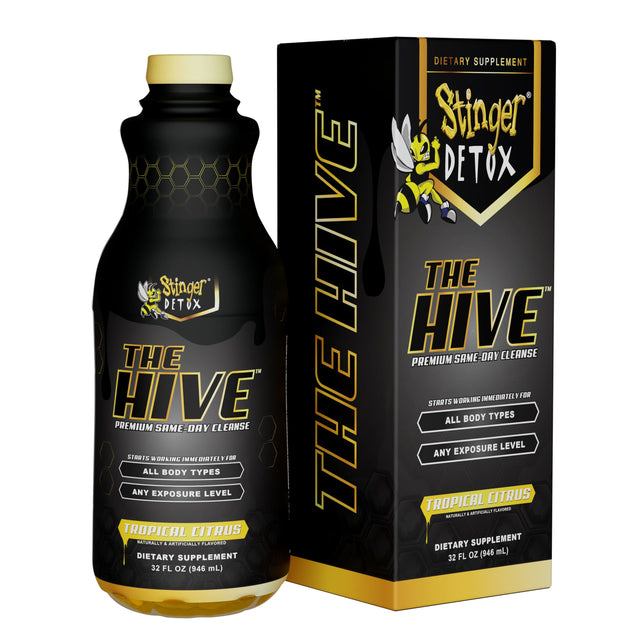 Stinger Detox | The HIVE Premium Same-Day Cleanse - Tropical Citrus Flavor - 32 FL OZ Detox Desert Depot