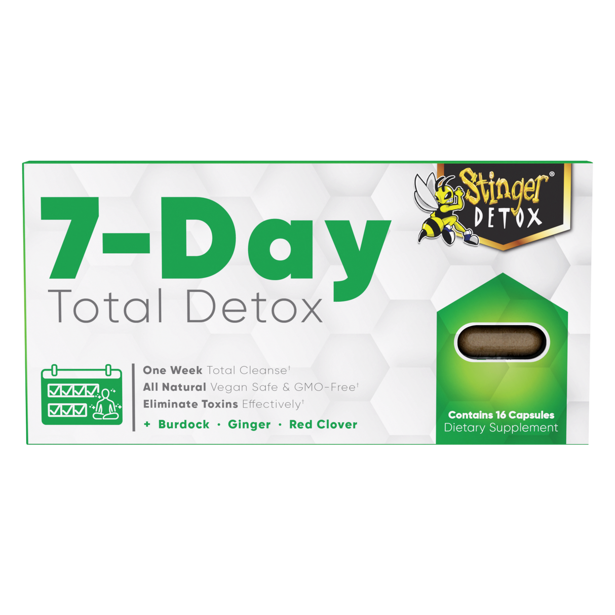 Stinger Detox | 7-Day Total Detox Permanent Cleanser Capsules Detox Desert Depot