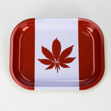 Novelty Metal Rolling Trays -Small Tray Smoking Cat Distribution O Cananbis Flag