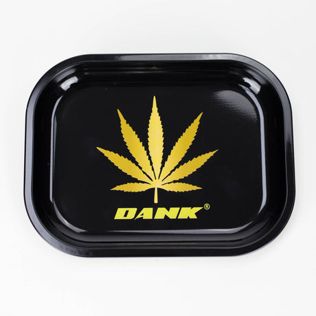 Novelty Metal Rolling Trays -Small Tray Smoking Cat Distribution Gold Leaf Dank