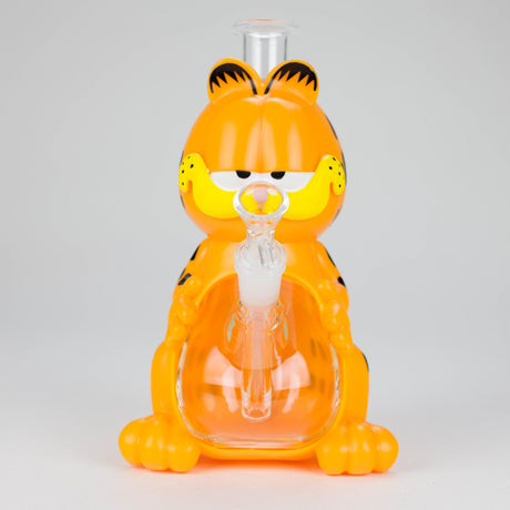 8.5" Vinyl Orange Cat water pipe [YS-364] Resin · Silicone · Plastic Bong JJ Distribution