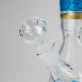 12" Printed beaker glass water bong-Assorted Glass Bong Bongzie Smokes