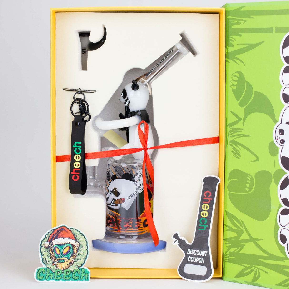 Cheech | 11" The Panda Bong CHE-331 Glass Bong Smoking Cat Distribution