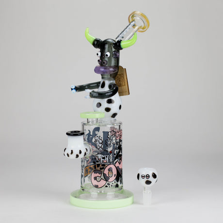 Cheech | 11" The Cow Bong - CHE 333 Glass Bong Smoking Cat Distribution