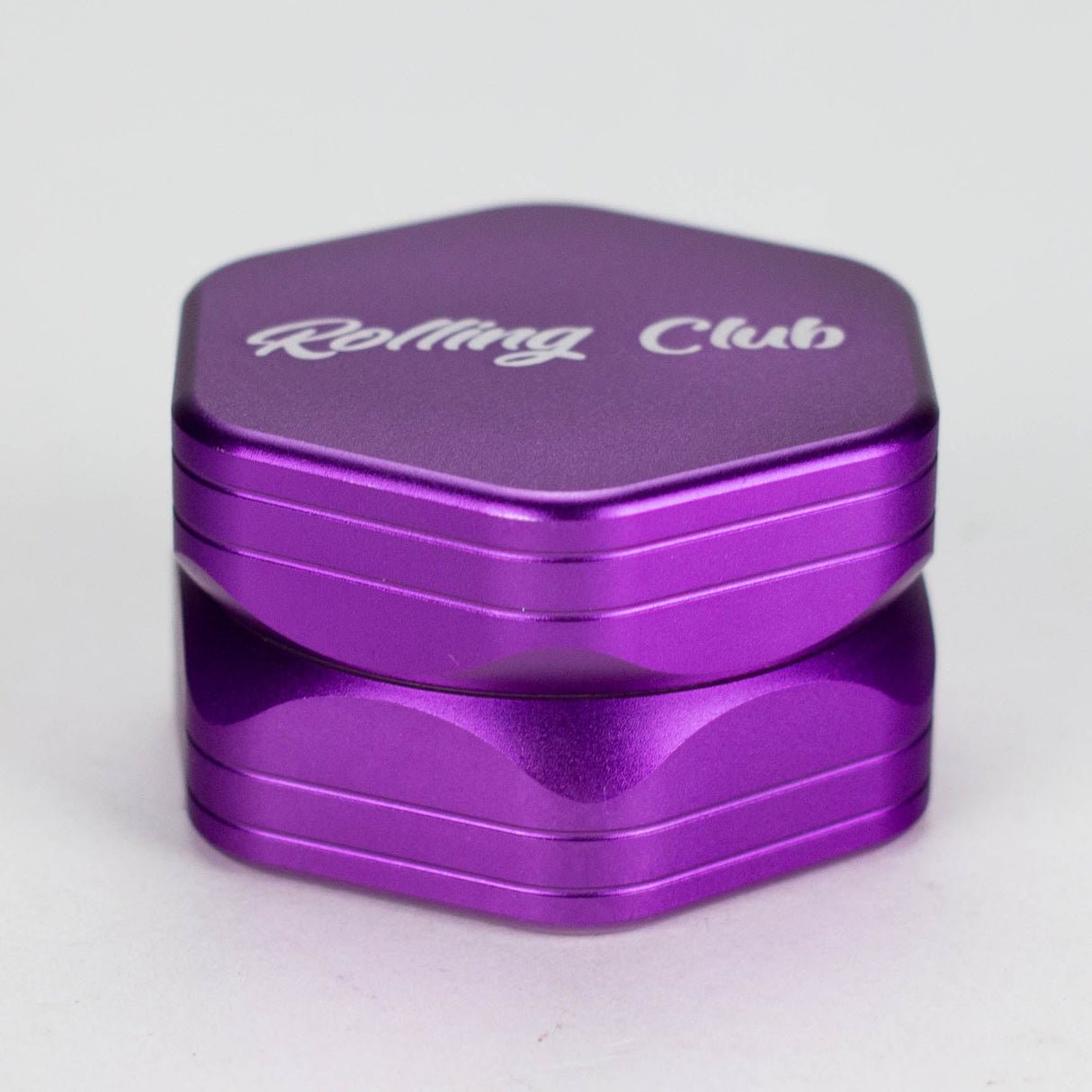 Rolling Club | 2.5" 2 Piece Hex Grinder Regular Grinder Maq Distributors Purple