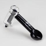 Tree Glass | 4.5" Thin Showerhead Hammer Glass Bubbler Glass Pipe Maq Distributors Black