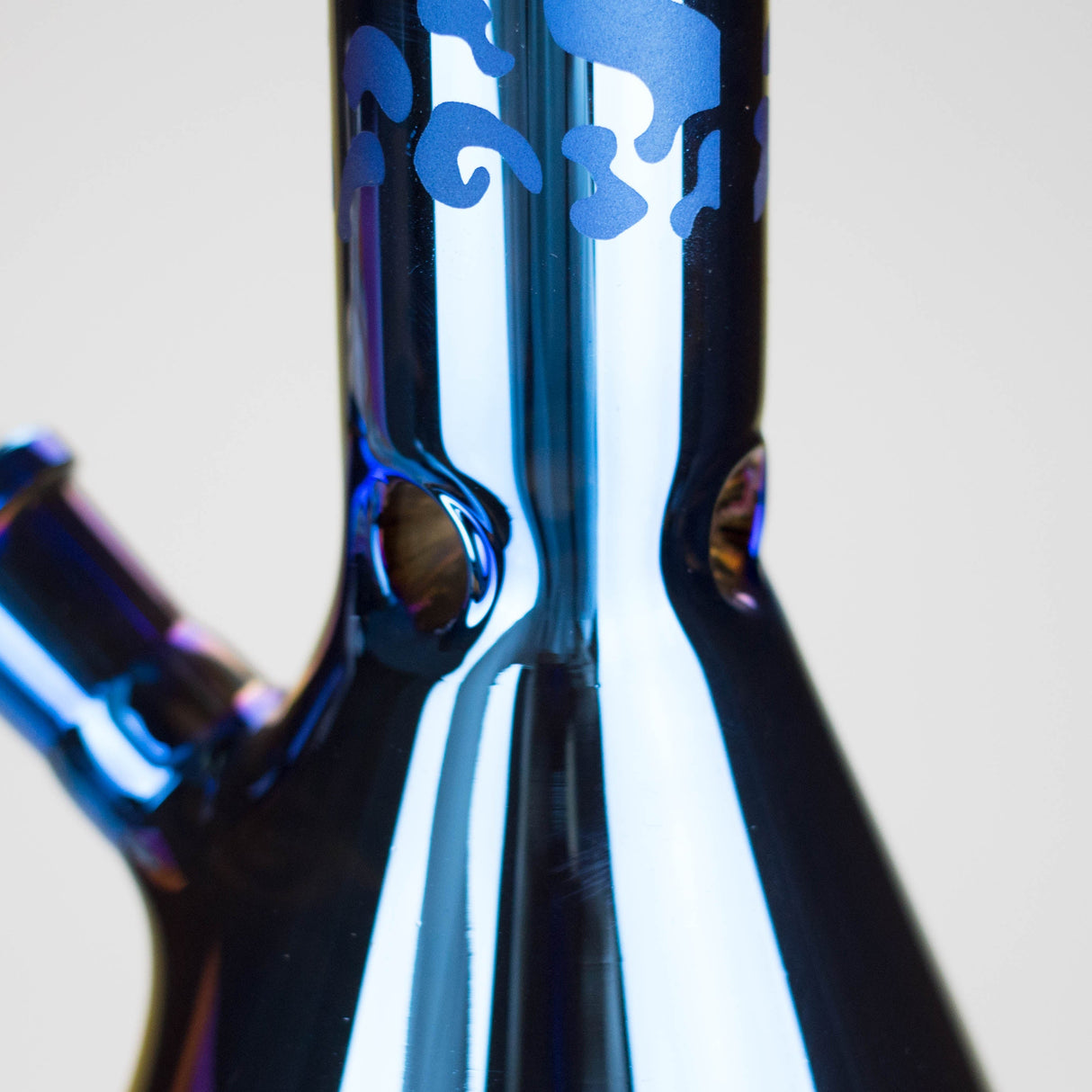 Karma | 9" Beaker Blue Metallic Glass Bong Glass Bong Maq Distributors