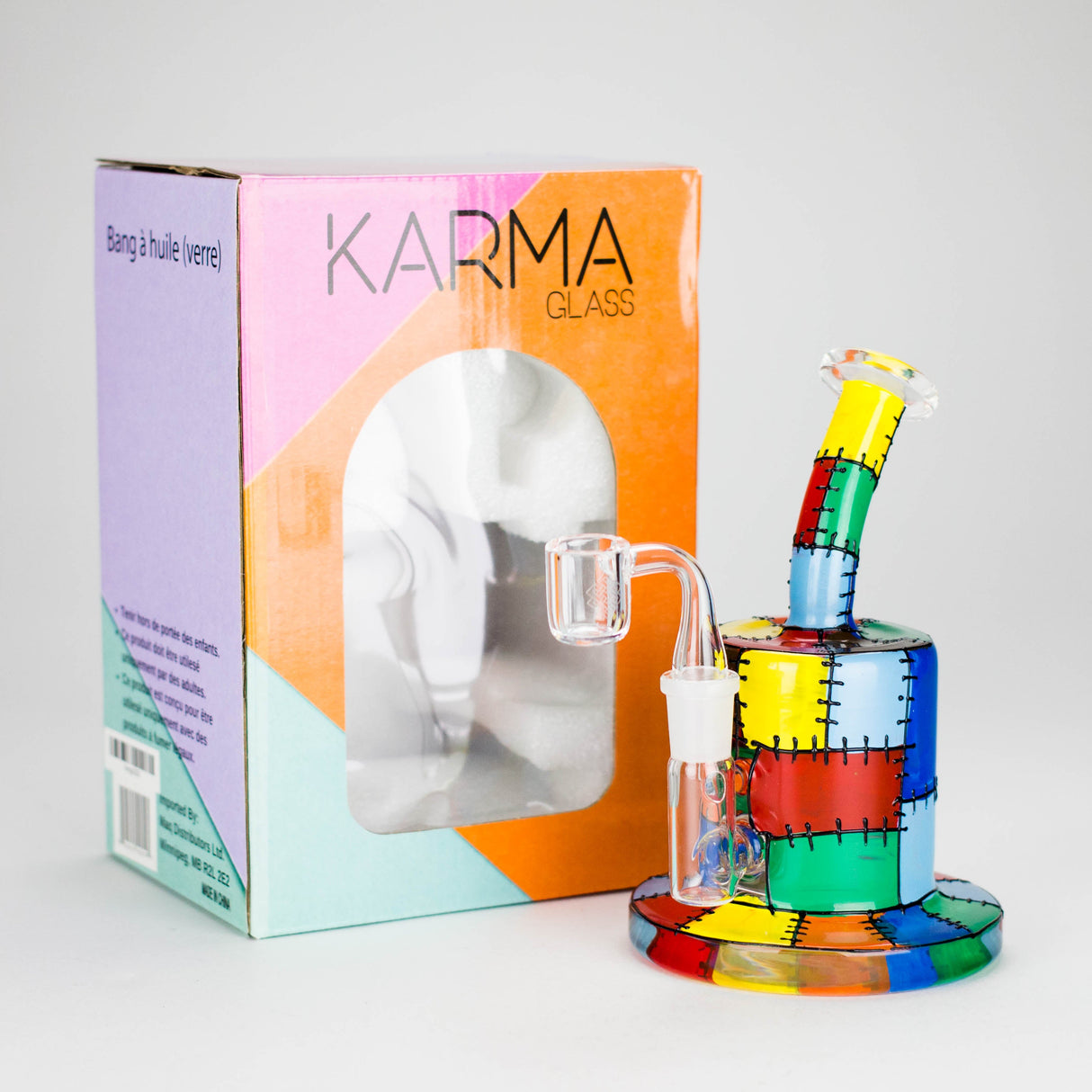 Karma | 6" Patches Design Inline Glass Dab Rig Glass Rig Maq Distributors