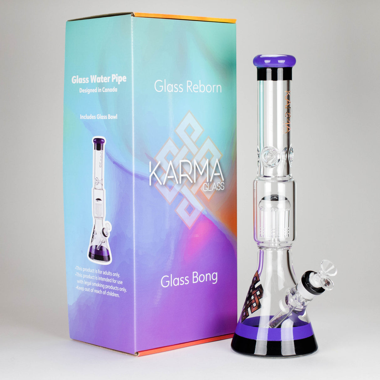 Karma | 17" Tree Purps Glass Bong Glass Bong Maq Distributors