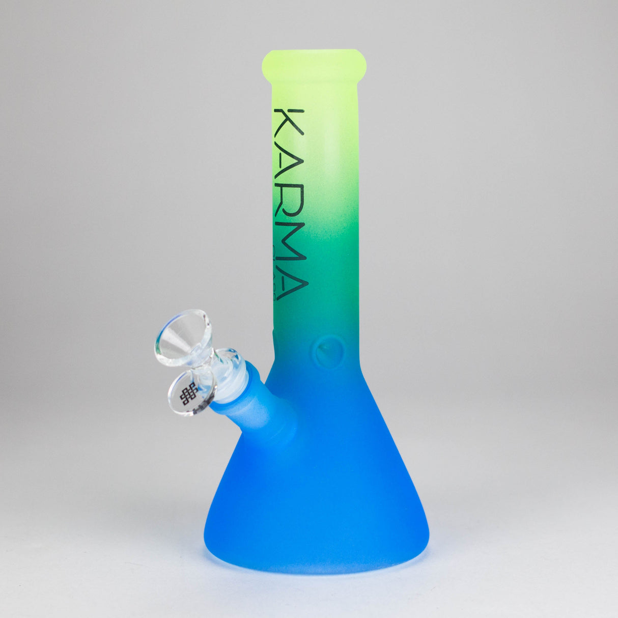 Karma | 9" Beaker 3 Toned Frosted Glass Bong Glass Bong Maq Distributors