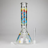 14" 7 mm Glass Bong With Pirate Design Glass Bong 777 Smoke