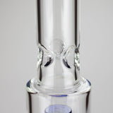 15" Color accented glass water bong with Double Perc