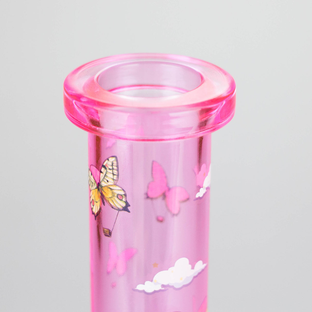 10" Glass Bong With The Butterfly Design Glass Bong 777 Smoke