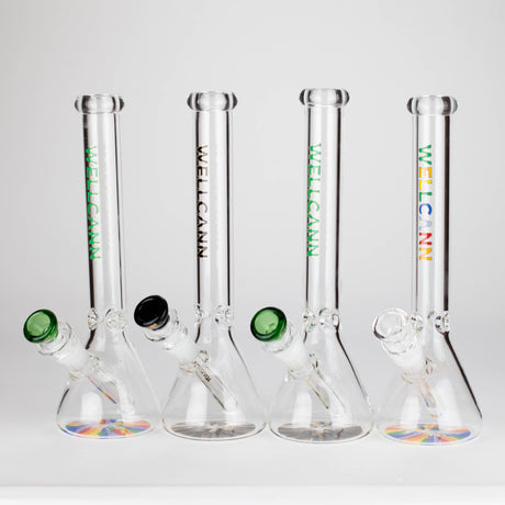 WellCann | 11" Beaker Glass Bong Glass Bong Smoking Cat Distribution