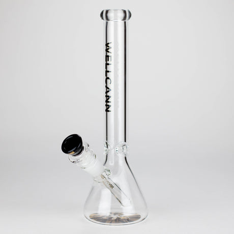 WellCann | 11" Beaker Glass Bong Glass Bong Smoking Cat Distribution Black