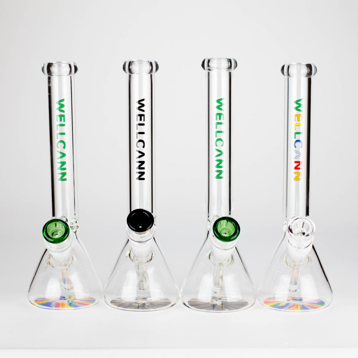 WellCann | 11" Beaker Glass Bong Glass Bong Smoking Cat Distribution