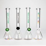 WellCann | 11" Beaker Glass Bong Glass Bong Smoking Cat Distribution