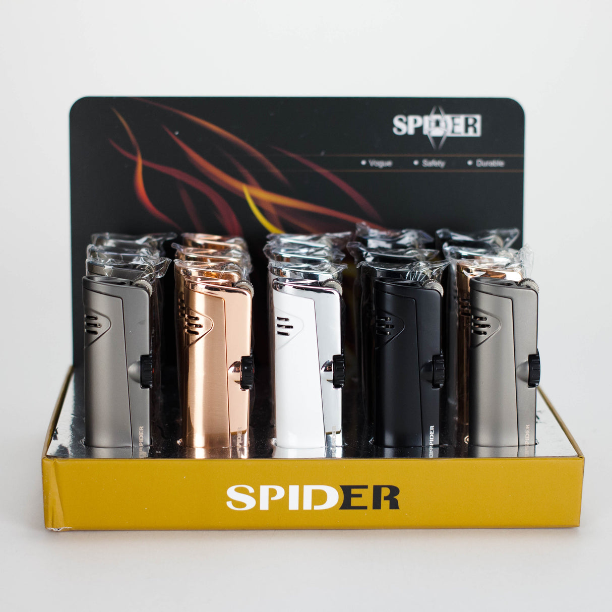 Spider | Refillable Torch Lighter with cigar punch [SP-322] - 20/Display Torch The MST