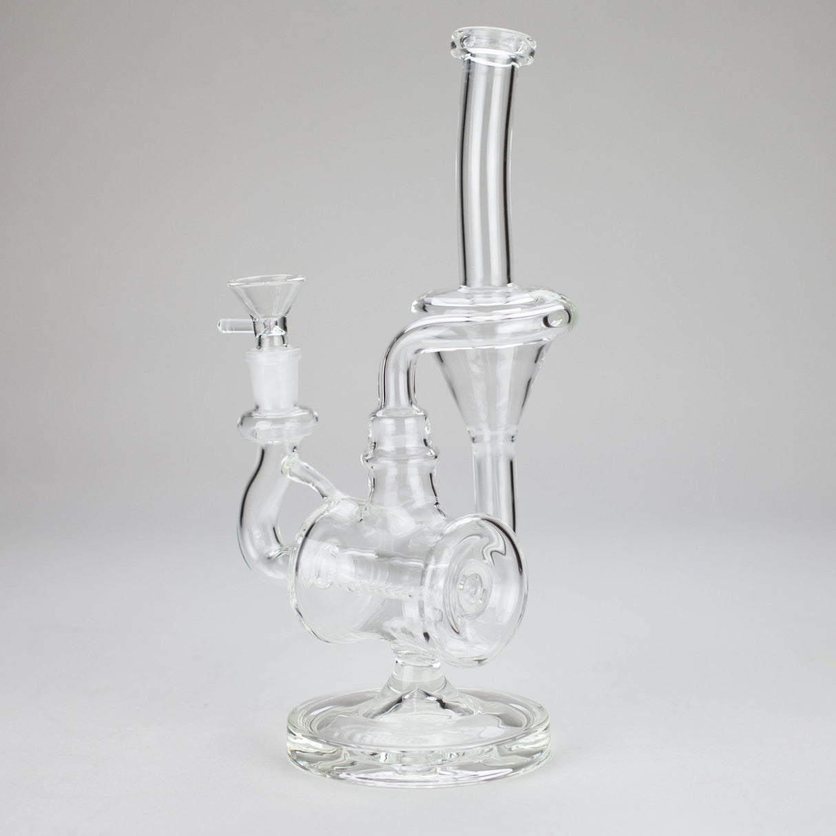 11″ Clear Recycler Glass Bong with inline diffuser [C8032] Glass Bong Canadian Distributor