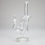 11″ Clear Recycler Glass Bong with inline diffuser [C8032] Glass Bong Canadian Distributor