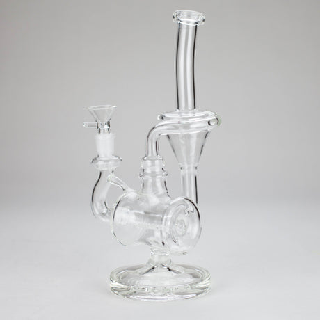 11″ Clear Recycler Glass Bong with inline diffuser [C8032] Glass Bong Canadian Distributor