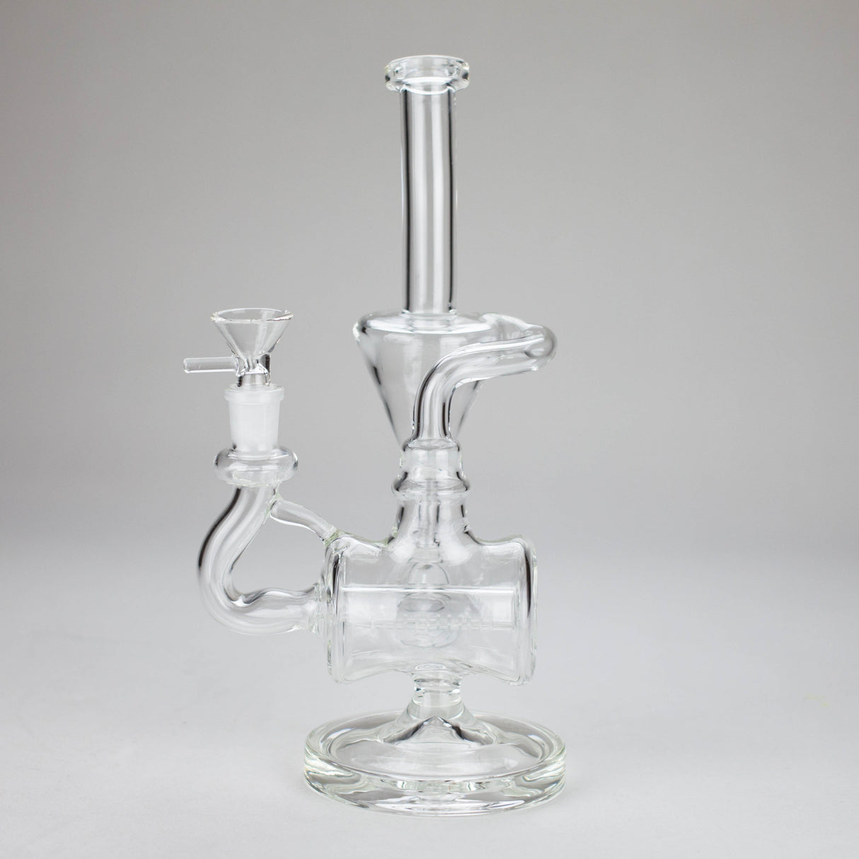 11″ Clear Recycler Glass Bong with inline diffuser [C8032] Glass Bong Canadian Distributor