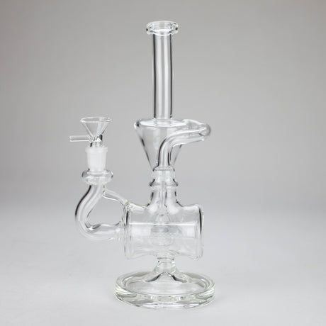 11″ Clear Recycler Glass Bong with inline diffuser [C8032] Glass Bong Canadian Distributor
