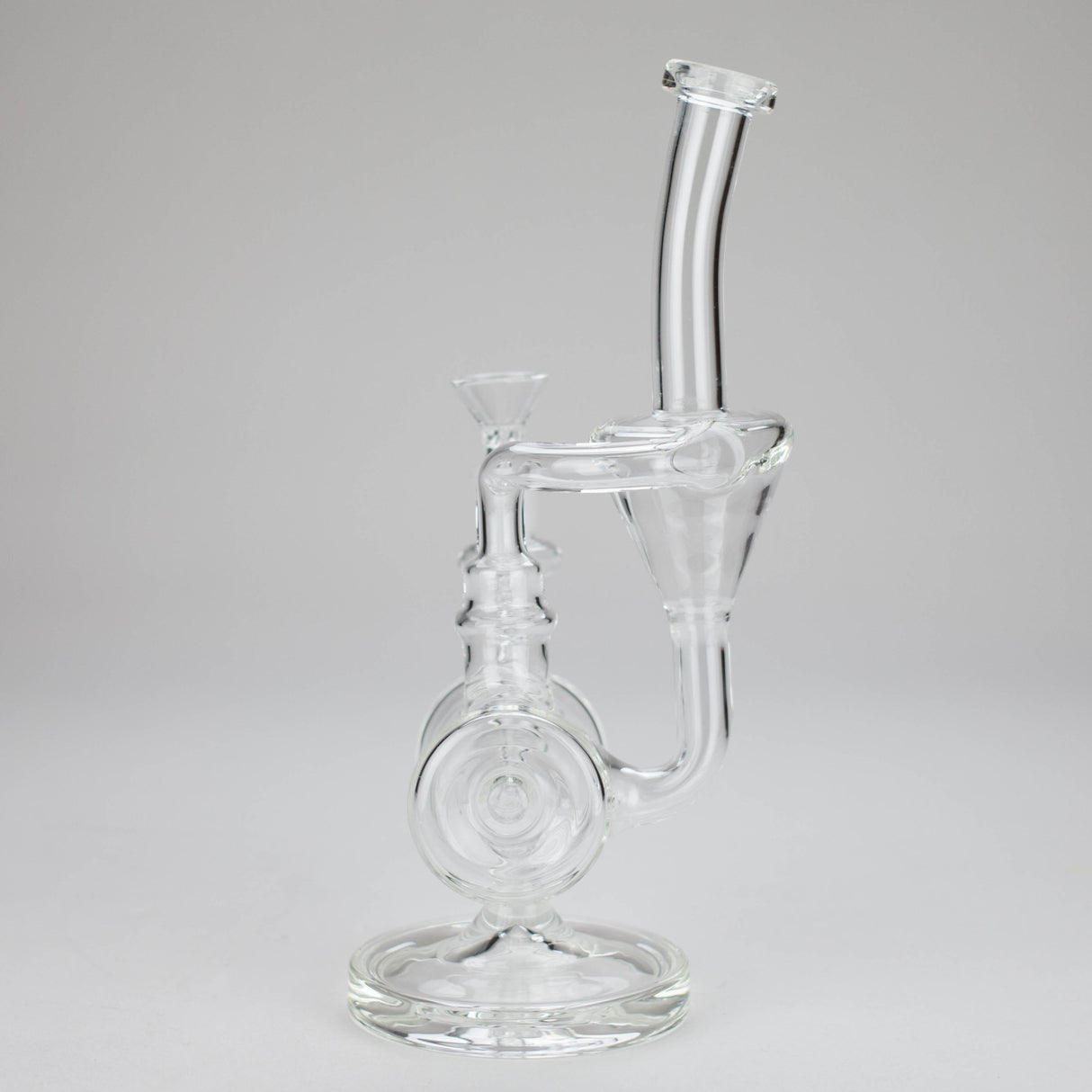 11″ Clear Recycler Glass Bong with inline diffuser [C8032] Glass Bong Canadian Distributor