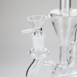 11″ Clear Recycler Glass Bong with inline diffuser [C8032] Glass Bong Canadian Distributor
