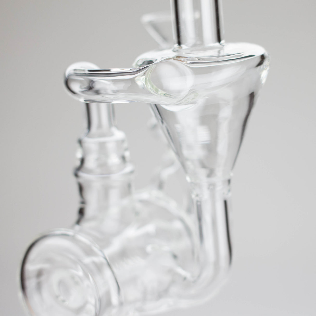 11″ Clear Recycler Glass Bong with inline diffuser [C8032] Glass Bong Canadian Distributor
