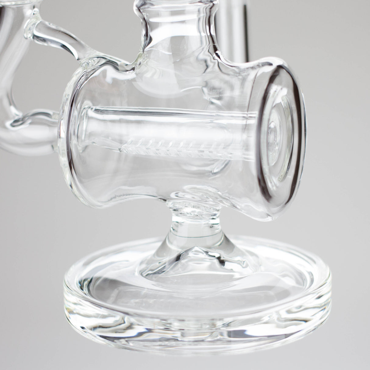 11″ Clear Recycler Glass Bong with inline diffuser [C8032] Glass Bong Canadian Distributor