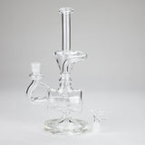 11″ Clear Recycler Glass Bong with inline diffuser [C8032] Glass Bong Canadian Distributor