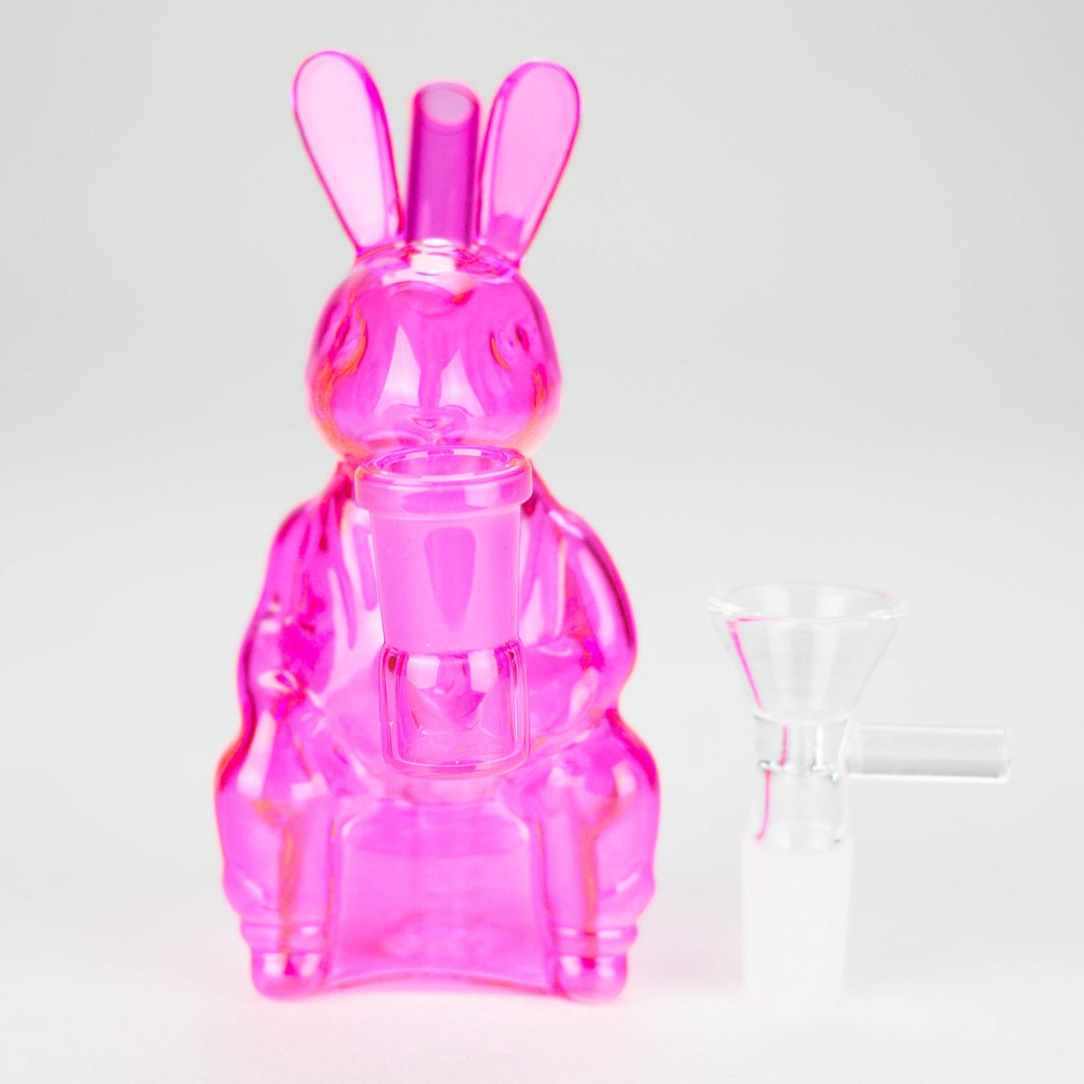 6″ Pink Bunny Soft Glass Bong [HL011] Glass Bong Canadian Distributor