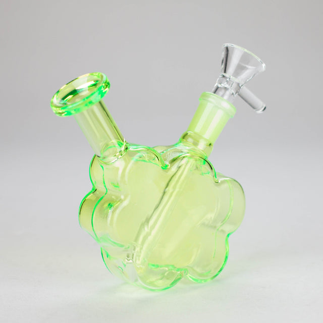 4″ Green Flower Soft Glass Bong [TX216] Glass Bong Canadian Distributor