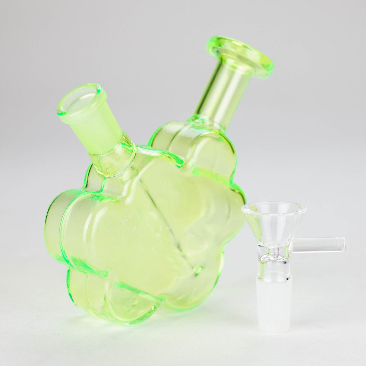 4″ Green Flower Soft Glass Bong [TX216] Glass Bong Canadian Distributor