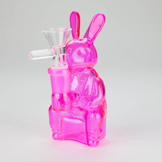 6″ Pink Bunny Soft Glass Bong [HL011] Glass Bong Canadian Distributor