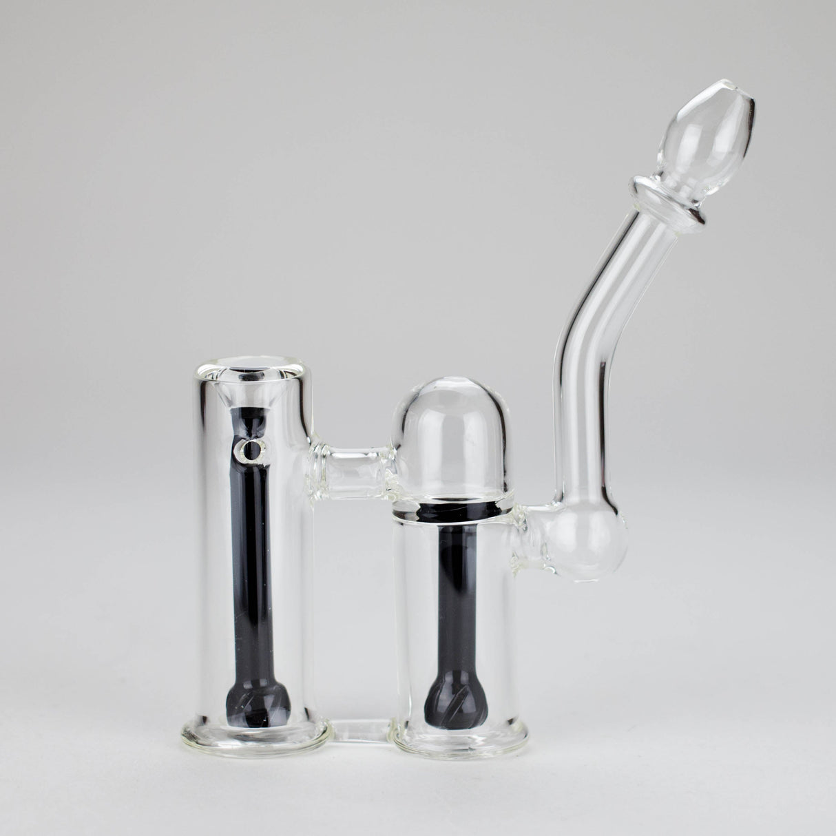 6″ Clyde Bubbler – Dual Chamber Glass Bong [DCK-018] Glass Bong Canadian Distributor