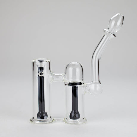 6″ Clyde Bubbler – Dual Chamber Glass Bong [DCK-018] Glass Bong Canadian Distributor